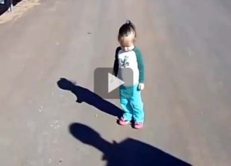 Babies scared of their own shadow